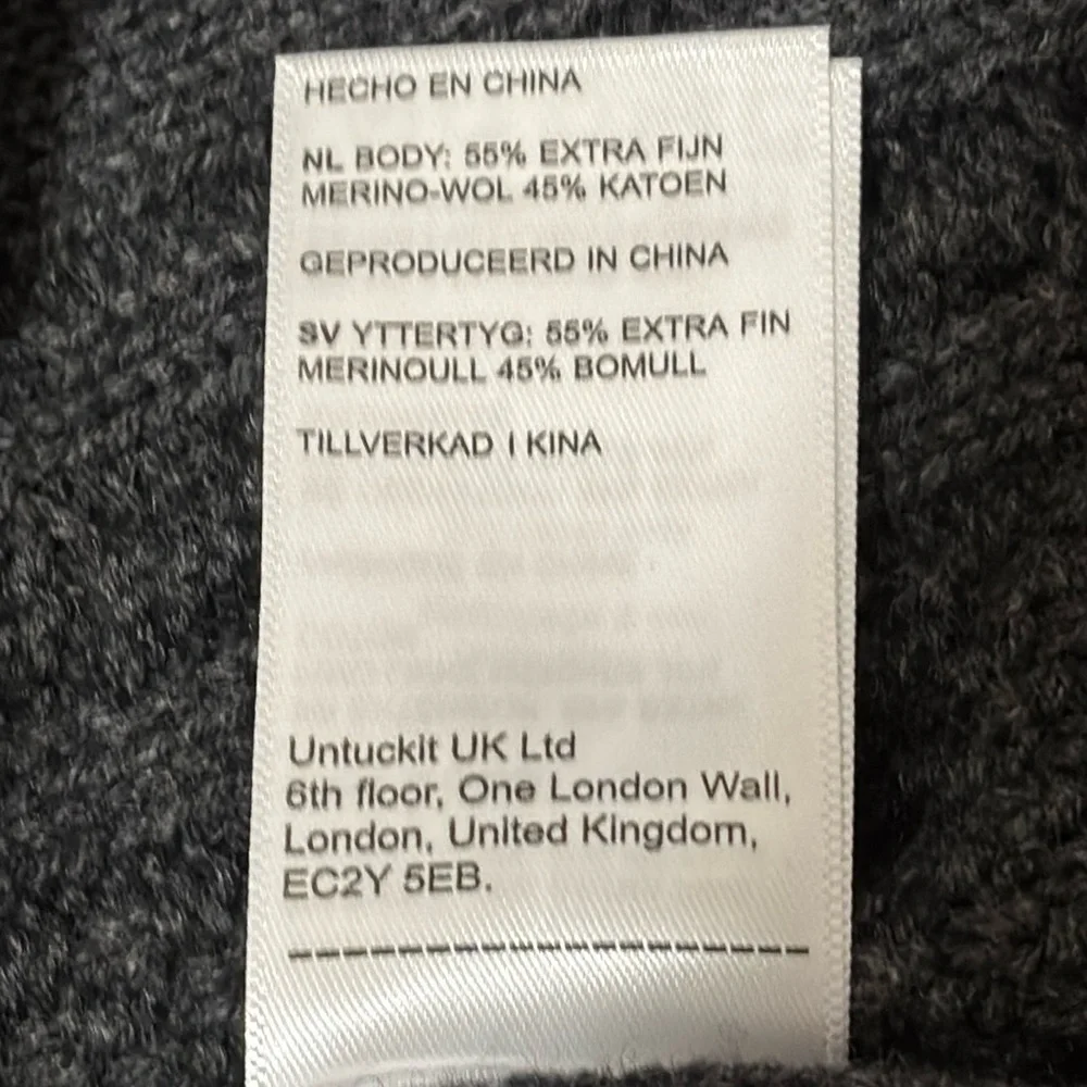 UNTUCKit Zefino Sweater Merino Wool, XL,